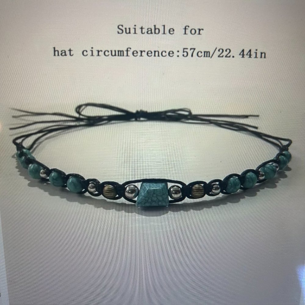 NWOT Cowboy/Cowgirl Hat Band With Faux Turquoise Stones SKU 172